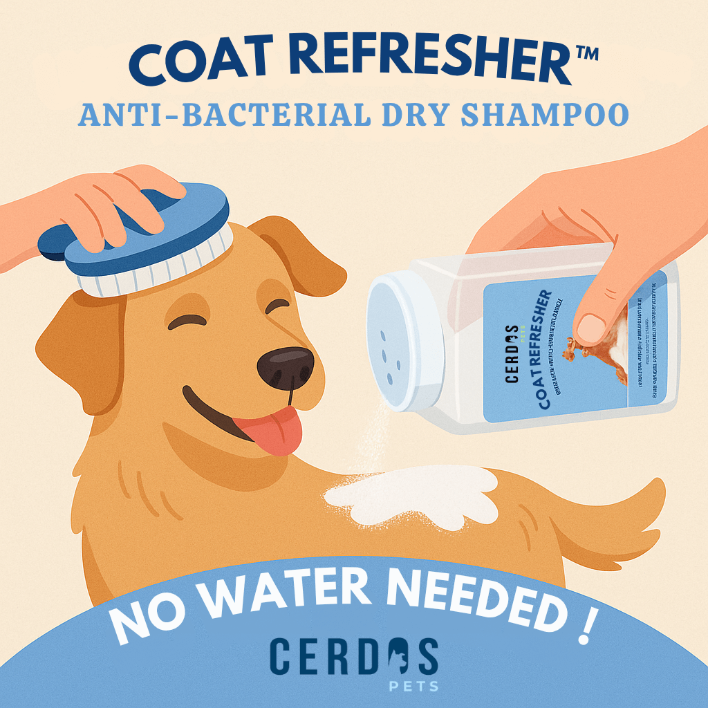Coat refresher anti-bacterial dry shampoo powder