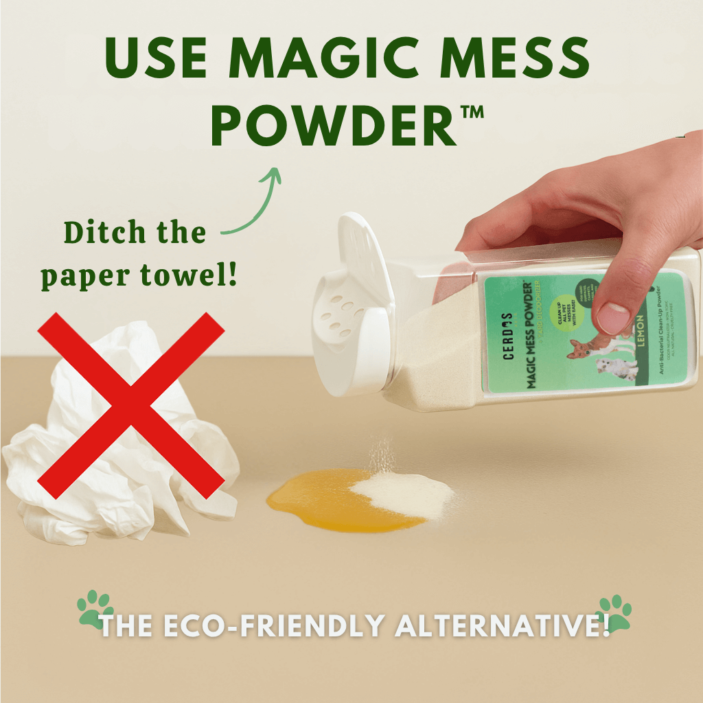 use magic mess powder ditch the paper towel